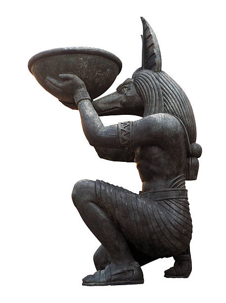 Egyptian Anubis Statue stock photo