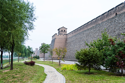Ancient city wall of Pingyao in China.