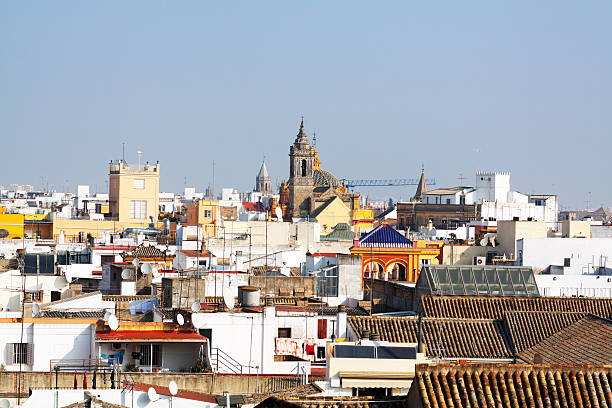 istock Aerial view over roofs of Sevilla 525883415