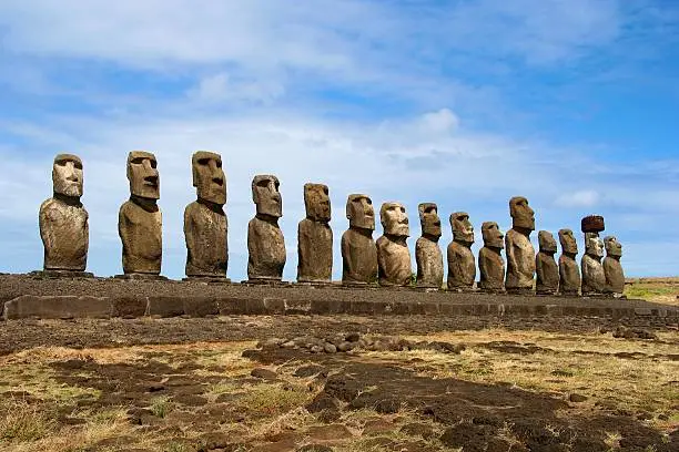 Ahu Tongariki, Moai at Easter Island