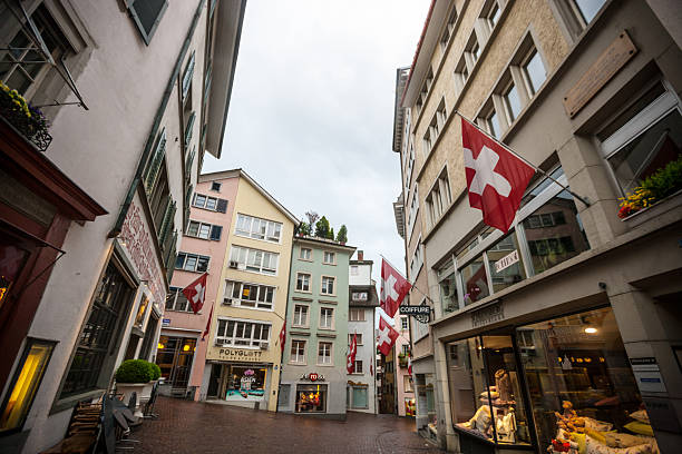 istock Zurich street under rain 525884613