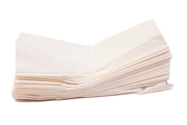 istock Paper napkins isolated on  white background 525884931