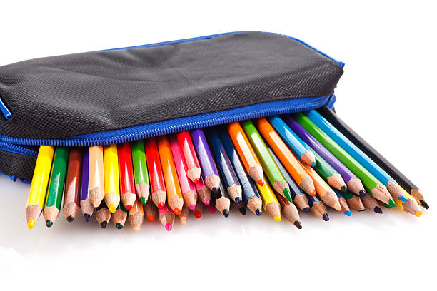 istock color pencils in pencil case 525886109