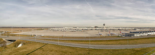Munich Airport Panorama stock photo