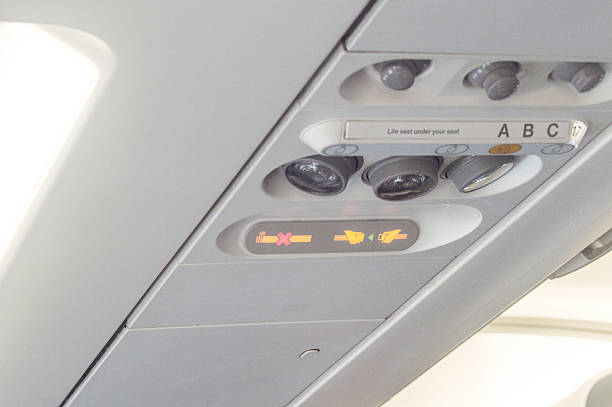istock No Smoking and Fasten Seat belt Sign 525889180