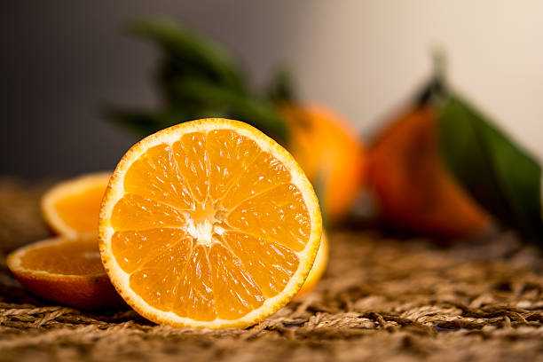 istock Section of Orange with blurred background 525897177