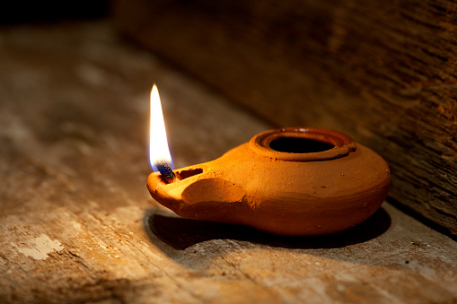 Ancient Middle Eastern oil lamp