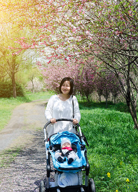 Young mom and her cute baby