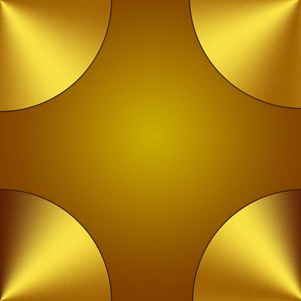 gold ecke hintergrund. - plate metal plate backgrounds textured effect stock-grafiken, -clipart, -cartoons und -symbole