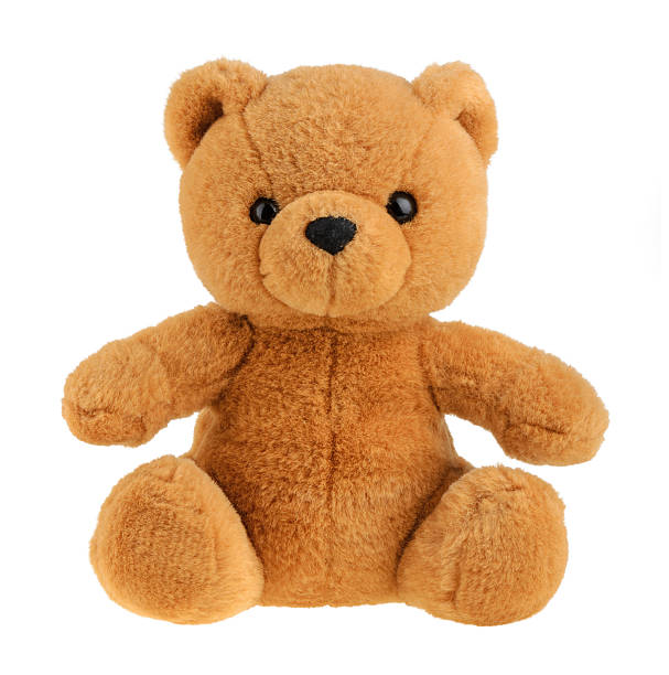 Toy teddy bear isolated on white Toy teddy bear isolated on white stuffed toy stock pictures, royalty-free photos & images