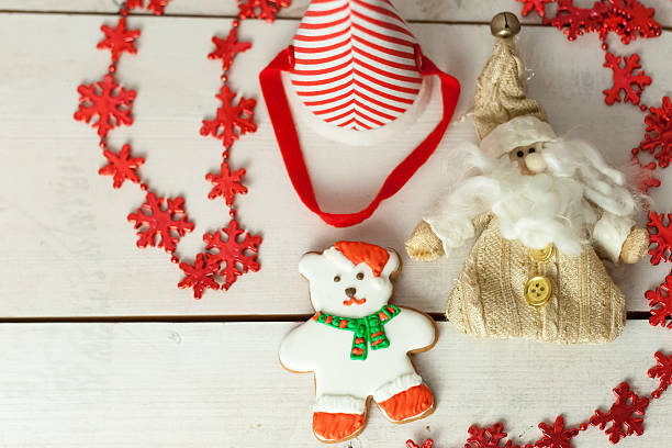 Christmas cookies and handmade retro toys