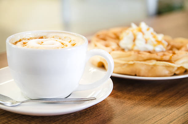 caramel macchiato, caramel waffles