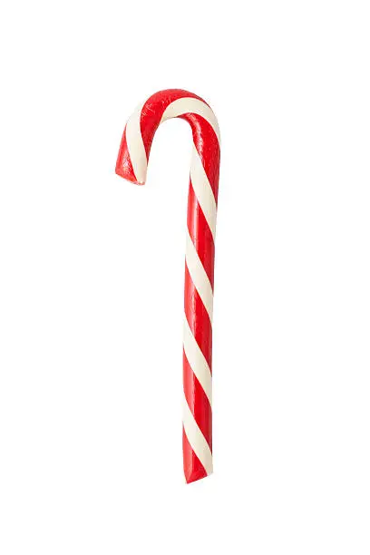 Hand made candycane isolated on white