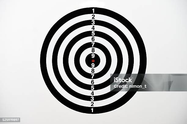 Black And White Dart Board With Numbering Score Stock Photo - Download Image Now - Accuracy, Aiming, Aspirations