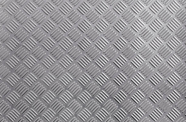 istock Aluminium dark list with rhombus shapes 525935179