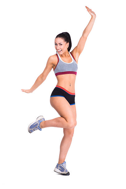 istock Young sports-looking nice lady with dark hair 525936085
