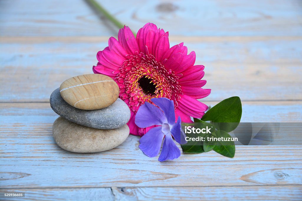 Tres Zen Piedras Sobre Un Fondo De Madera Con Flores Foto de stock y más  banco de imágenes de Aire libre - iStock