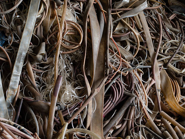 Riciclaggio in gomma del tubo - foto stock