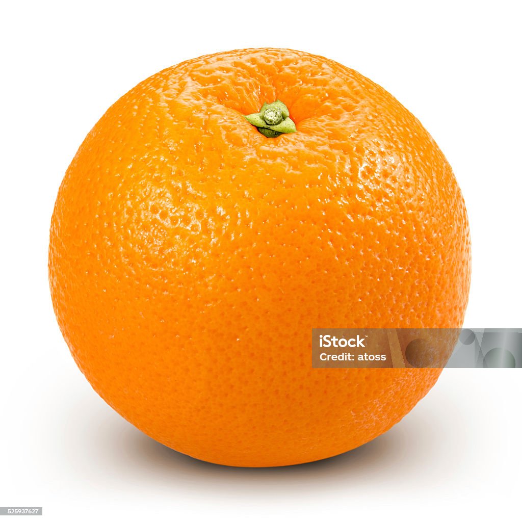 orange Ripe orange isolated on white background + Clipping Path Citrus Fruit Stock Photo