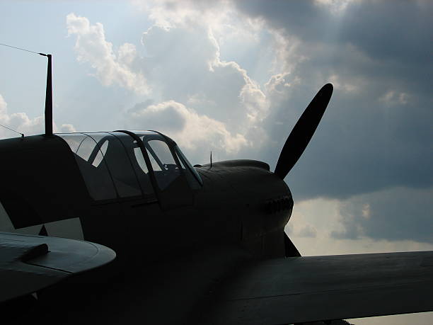 istock Beautifully restored WWII Curtiss P-40 Warhawk fighter. 525938593