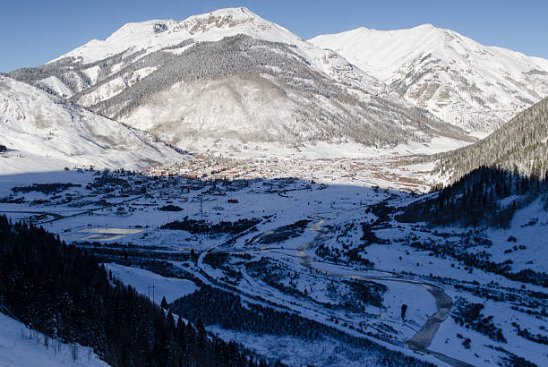 istock Silverton town in the snow mountain, colorado 525939173