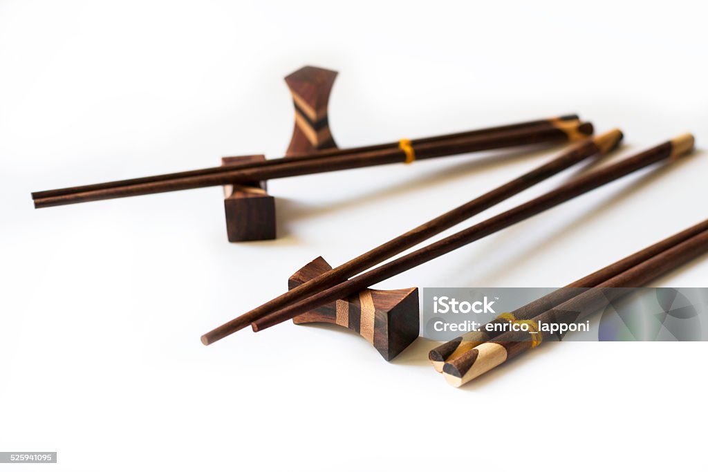 set of chinese chopsticks on a white background Asia Stock Photo