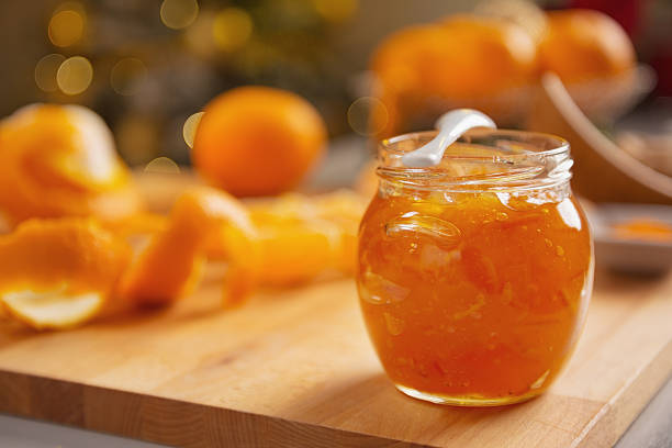 istock closeup on jar with orange jam 525941251