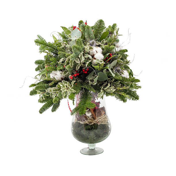 istock Christmas Modern Flowers Arrangement in Vase 525951415