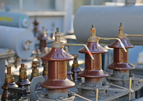 istock electrical connectors of an old electric current transformer 525953251