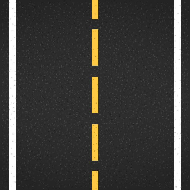 아스팔트 도로 - road marking stock illustrations