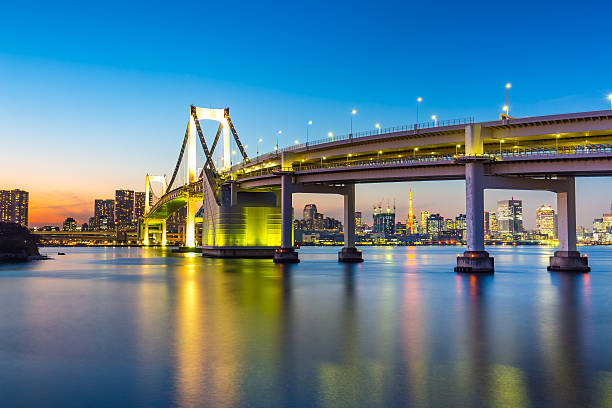 istock Night with Tokyo skyline view from Odaiba 525955236