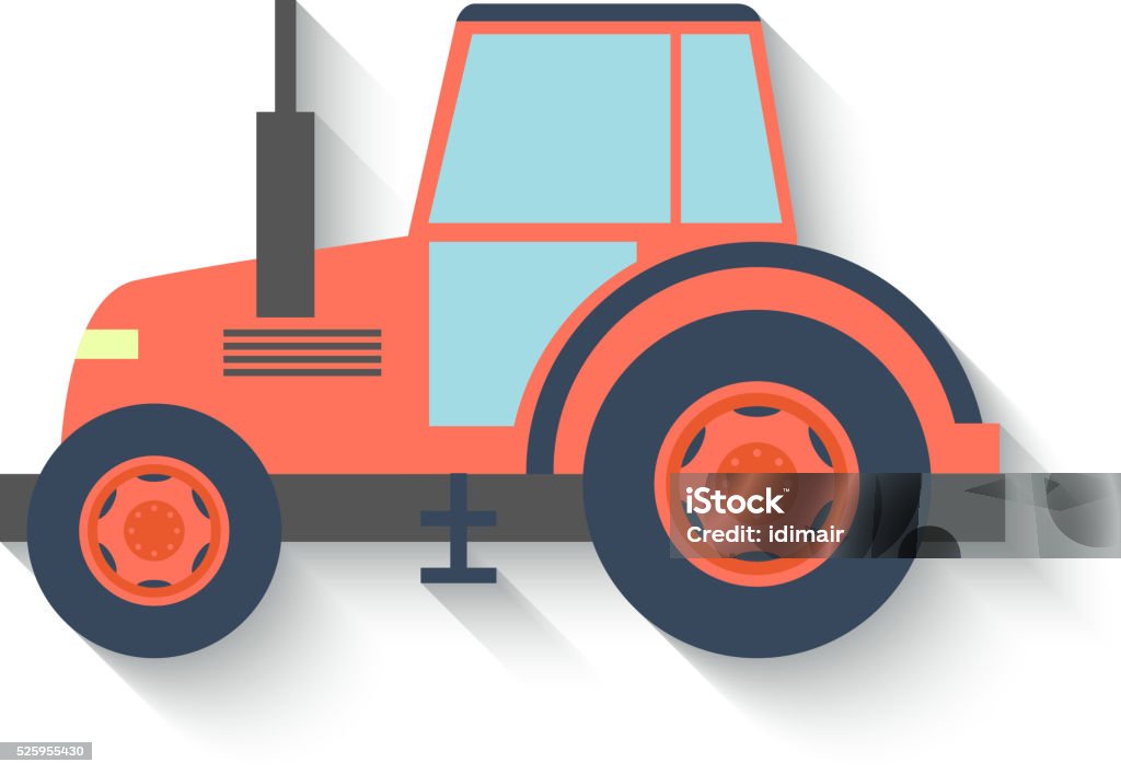 Quick Tractor Vector Flat Design Tractor Isolated On White Background Vector Stock ...