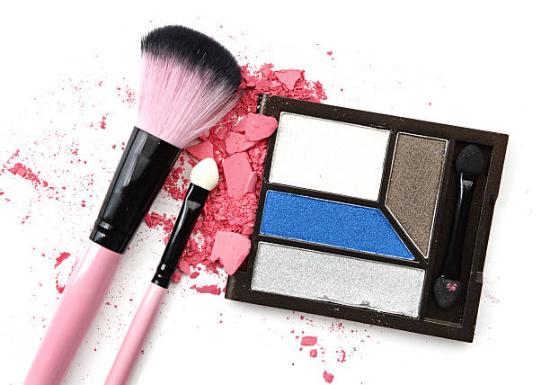 istock colorful eye shadows palette with brush 525959888