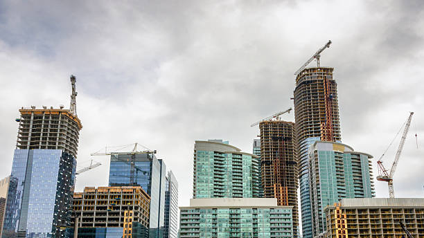 Skyline under Construction in Toronto, Canada stock photo
