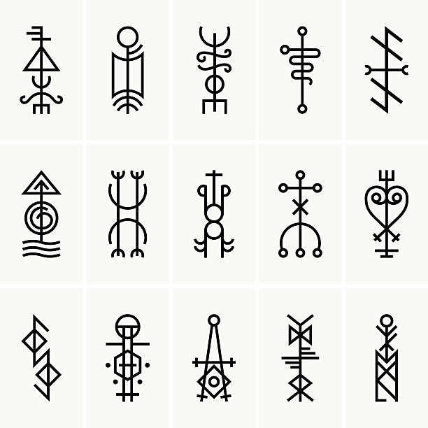 Galdrastafir, Icelandic Magical Symbols Available in high-resolution and several sizes to fit the needs of your project. runes stock illustrations