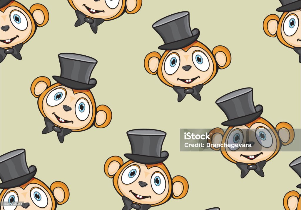 Cute Monkey Pattern Cute Monkey Pattern Stock Illustration - Download Image Now - Animal ...