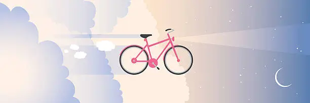 Vector illustration of Ghost Bike