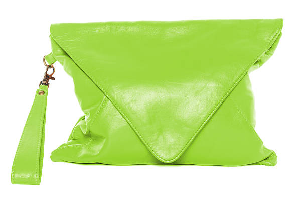 istock Woman bag isolated on white background bright green 525964730
