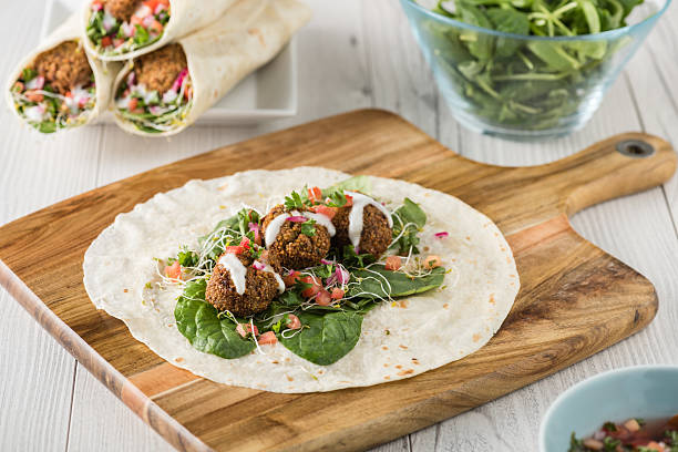 istock Vegan Falafel Wrap With Salsa 525964812