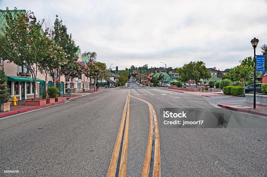 Solvang Main Street Views This beautiful Danish style community in Central California Solvang is a major tourist destination,  with the beautiful architectural features throughout the city as well as the welcoming atmosphere of all the locals and Shops and venues. Architectural Feature Stock Photo