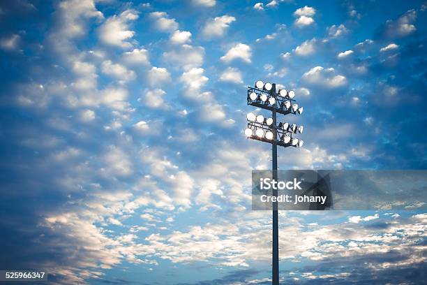 Football Stadium Lights Stock Photo - Download Image Now - Floodlight, Lighting Equipment, Lacrosse
