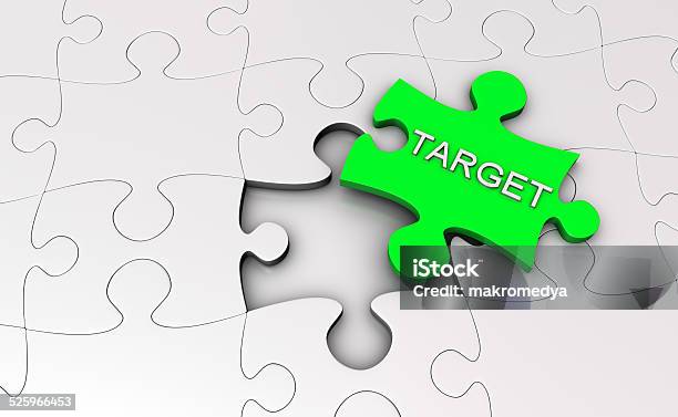 Jigsaw Puzzle Target Stock Photo - Download Image Now - Absence, Achievement, Aspirations