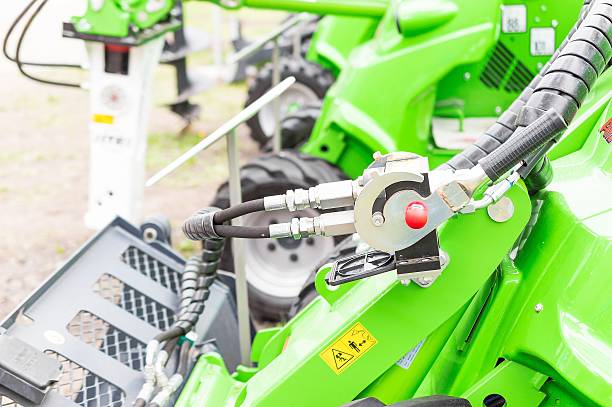 istock Green machines lined up outside the park 525966600
