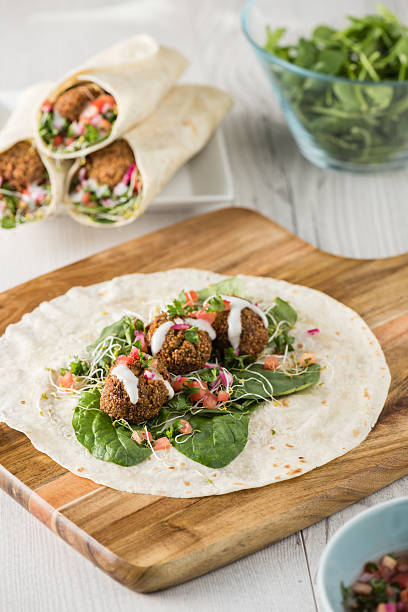istock Vegan Falafel Wrap With Salsa 525966798
