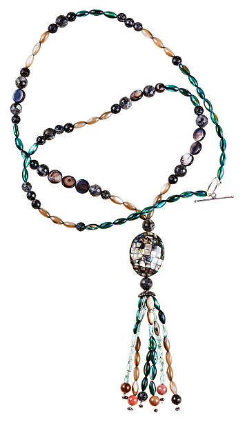 istock necklace from glass beads and polished nacre 525967024