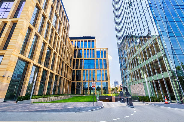istock Modern complex of office buildings, Warsaw 525967420