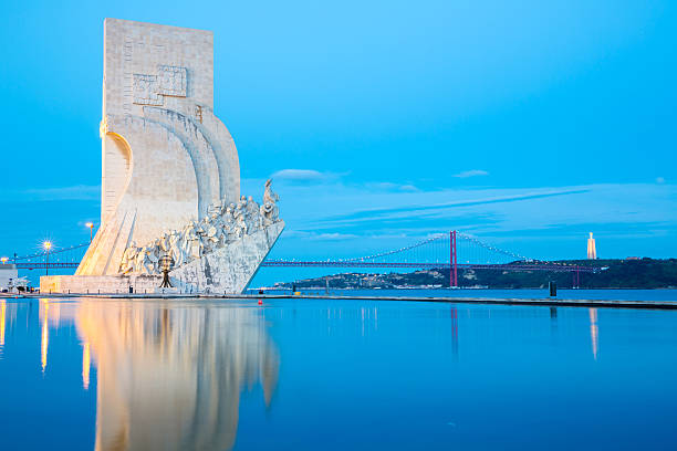 monument to the discoveries Lisbon stock photo
