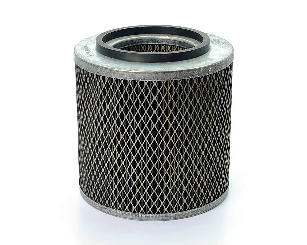 istock Used air filters from car isolated on white background 525968882