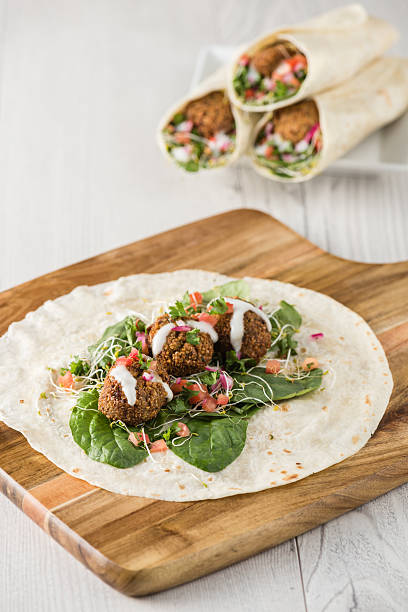 istock Vegan Falafel Wrap With Salsa 525969118
