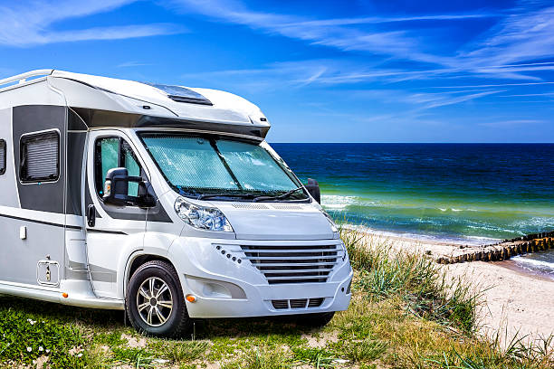 istock Vacation with motor home at the seaside 525969444